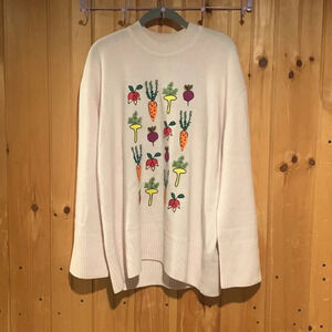 KERRI ROSENTHAL good roots vegetable cashmere sweater rare size small